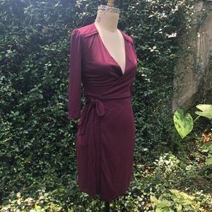 Purple ModCloth Wrap Dress